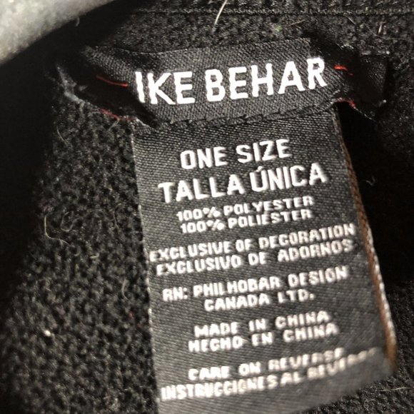 Ike Behar Reversible Gray & Black Poncho Ruana - Picture 4 of 6